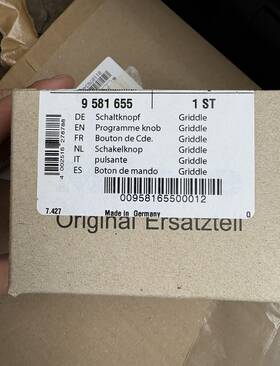 9581655 Miele Burner Knob