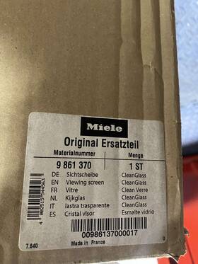 9861370 Miele Viewing Screen Oem