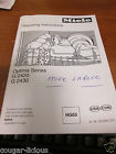 G2420 Miele Dishwasher Book Optima Series Operating Instructions G2430 Manual