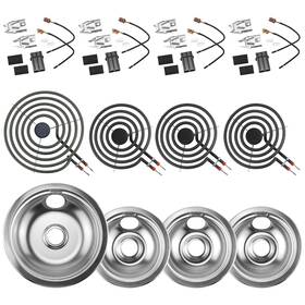 316048414 Miflus 330031 4&316048413 Mp22ya-1 3 Silver Burner Drip Pans 6 Inch 316048413 8 Electric Stove Burners Mp1