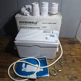 Flo300-as Mixbubole Utility Sink Pump 450w Macerating For Shower Urinal Basement