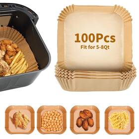 Us-air-fryer-liners-001 Mmh Air Fryer Liners Disposable Square For Ninja Af141 Af142 5qt/ninja Af181 Af18