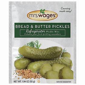 W625-dg425 Mrs. Wages 12 Pack Bread And Butter Refrigerator Pickle Mix 1.9-oz