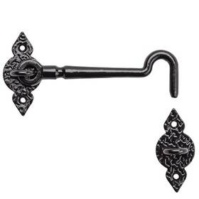 N100-054 National Hardware Spear Gate Hook Black 6 Inch -