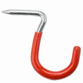 N112-032 National Hardware 6 Pack - Storage Hook Hammer-in Red Vinyl Coated Steel 1 Inch