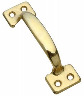 N116-558 National Hardware 5 Pack - Window Sash Lift Bar Type Bright Brass Finish 4 Inch