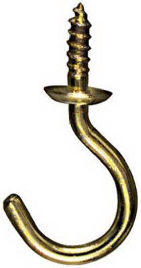 N119-628 National Hardware 10 Pack - Cup Hook Brass 5/8 Inch 5-pk