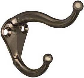 N192-781 National Hardware Hat And Coat Hook Nickel Finish 2-pk. -