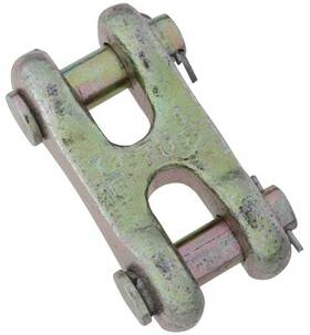 N282-145 National Hardware Double Clevis Link Yellow Chromate 1/2 Inch -