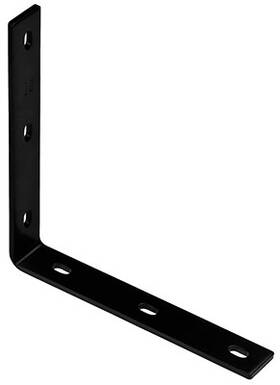 N351-468 National Hardware 5 Pack - Corner Brace Black Steel 10-1/4 Inch