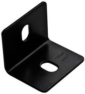 N351-496 National Hardware 5 Pack - Corner Brace Black Steel 3 Inch