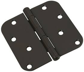 N830-198 National Hardware 15 Pack - Door Hinge Interior Round Edge Oil-rubbed Bronze 4 Inch