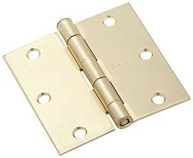 N830-232 National Hardware 15 Pack - Door Hinge Interior Square-edge Satin Brass 3 Inch