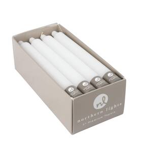 71724 Northern Lights Candles - 7 Inch 12pk Tapers Pure White