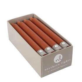 71727 Northern Lights Candles - 7 Inch 12pk Tapers Terra Cotta