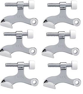 Dd02-42 Nuk3y Products K3 Hinge Pin Heavy Duty Adjustable Door Stop 6 Pack Chrome