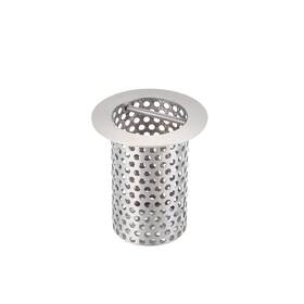 Strainer-2 Osseph Commercial Floor Drain Strainer 3 1/2 Inch Lip Diameter X 4 Tall 316 Perforated