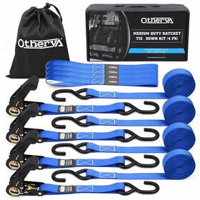 1760 Otherya 432286343991 Ratchet Straps Tie Downs - 4 Pk-15 Ft Lb Break Strength Motorc