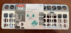 62149200 Oxo Tot Dishwasher Basket Gray Lid Large Holes Bpa Free Size 10.5 Inch X4