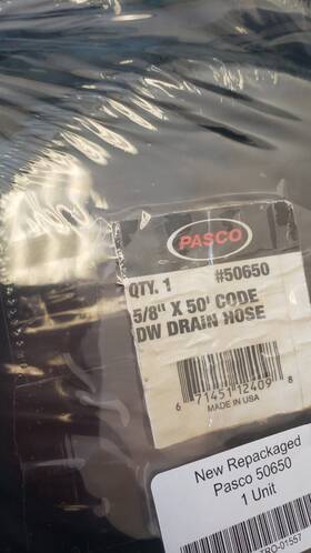 S1-c149 Pasco 50650 New Dishwasher Drain Hose 5/8 Inch X 50ft