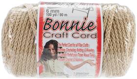 Bb6-100-006 Pepperell Bonnie Macrame Craft Cord 6mmx100yd-tan -
