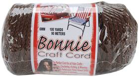 Bb6-100-009 Pepperell Bonnie Macrame Craft Cord 6mmx100yd-brown