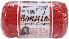 Bb6-100-016 Pepperell Bonnie Macrame Craft Cord 6mmx100yd-red -