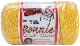 Bb6-100-025 Pepperell Bonnie Macrame Craft Cord 6mmx100yd-sunshine Yellow