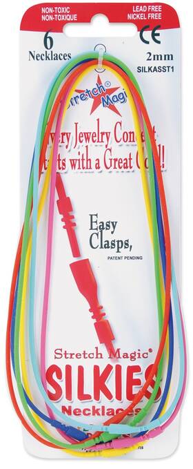 Silkies-1 Pepperell 3 Pack Stretch Magic Silkies Necklaces 2mm 6/pkg-primary