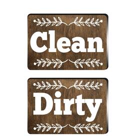 Performore 662921009915 Clean Dirty Magnet For Dishwasher 3.5 Inch X 2.4 Adhesive Metal Plat