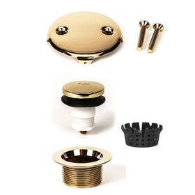 Pf0971-pb Permaflow Pf Waterworks Toe Touch Tip Or Foot Act. Bath Tub Drain Assly