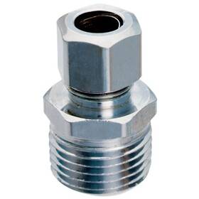 Pp74pclf Plumb Pak 6 Pack - Brass Compression Straight Connector Lead Free 1/2 Mptx3/8 Inch Od Pp7
