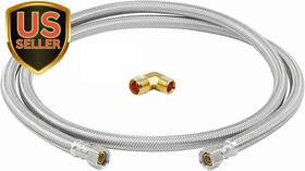 Eza6dw72 Plumbing Producets 48 Inch Leadfree Stainless Steel Dishwasher Hose For Cold/hot Water Connecto