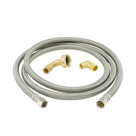 Plumbshop 313112493449 3/8 Inch Comp X 72 Stainless Steel Dishwasher Supply Line With 3