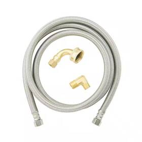Plumbshop 445049973930 3/8 Inch Comp X 60 Stainless Steel Dishwasher Supply Line With 3