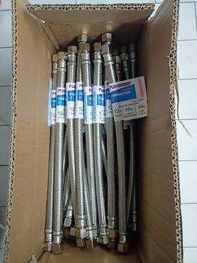Pls1-12dw Plumbshop 25pk Braided Dishwasher Connector Stainless Steel 3/8 Inch X 12 L