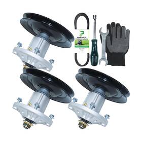 1xgx21395 Poseagle 3xgy21099 3xgx21381 3 Pack Pre-greased Gy21099 Spindle Assembly With Gx21381 Pulley Gx21395 Belt