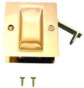N-6770 Prime Line Products Polished Brass Pocket Door Combination Cabinet Pull -n 6770