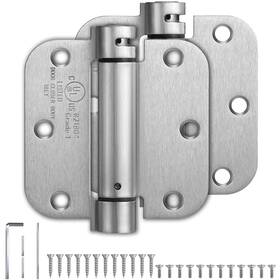 R21804 Ptsoc Self-closing Spring Loaded Door Hinges 3.5 Inch - Adjustable Tension For Gara