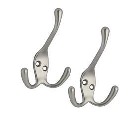 H06-001 Qcaa Premium Quality Coat Hat Hook With Three Prong 4 Inch Zinc Die Cast Sat