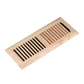 Qx-fasr2x12wo Qixiang White Oak Hardwood Drop In Floor Register 2x12 Inch With Damper High Outpu