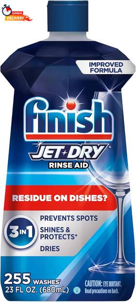 Reckitt Benckiser 313051447442 Finish Jet-dry Dishwasher Rinse Aid Compatible With Detergent Preve
