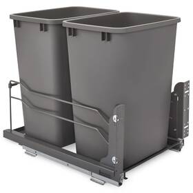 53wc-1835scdm-213 Rev-a-shelf Double Pullout Trash Cans For Under Kitchen Cabinets 35 Quart 8.7