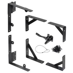 Zj05-1p Rfsmlmy 1 Sets Gate Kit Corner Brace Bracket Heavy Duty Anti Sag Frame