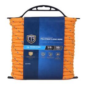 643531 Richelieu Polypropylene Rope Twisted Reflective Orange 3/8 Inch X 50 Ft. -