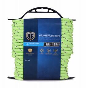 643541 Richelieu 3 Pack - Polypropylene Rope Twisted Reflective Lime Green 3/8 Inch X50 Ft. 64354