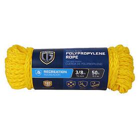 643661 Richelieu America Ltd. 6 Pack Polypropylene Rope Hollow Core Yellow 3/8- Inch X 50-ft