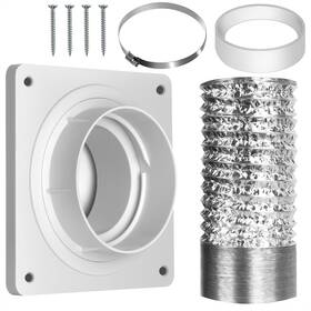 Sx0002 Senshare Dryer Vent Hose Connector Kit Wall Plate With 4 Inch 8 Feet