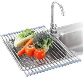 Dr-5235 Seropy Extra Large 20.5 Inch X13.7 Roll Up Dish Drying Rack Over The Sink Dr
