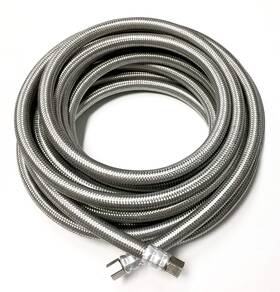 Shk-ice-25sn-032 Shark Industrial 25 Ft Stainless Steel Braided Ice Maker Hose With 1/4 Inch Comp By Conn